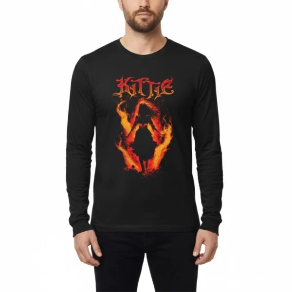 Kittie Merch T-shirt Gothic Shadow Silhouette Black