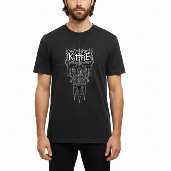Kittie Merch T-shirt Heavy Distortion Graphic Design Black